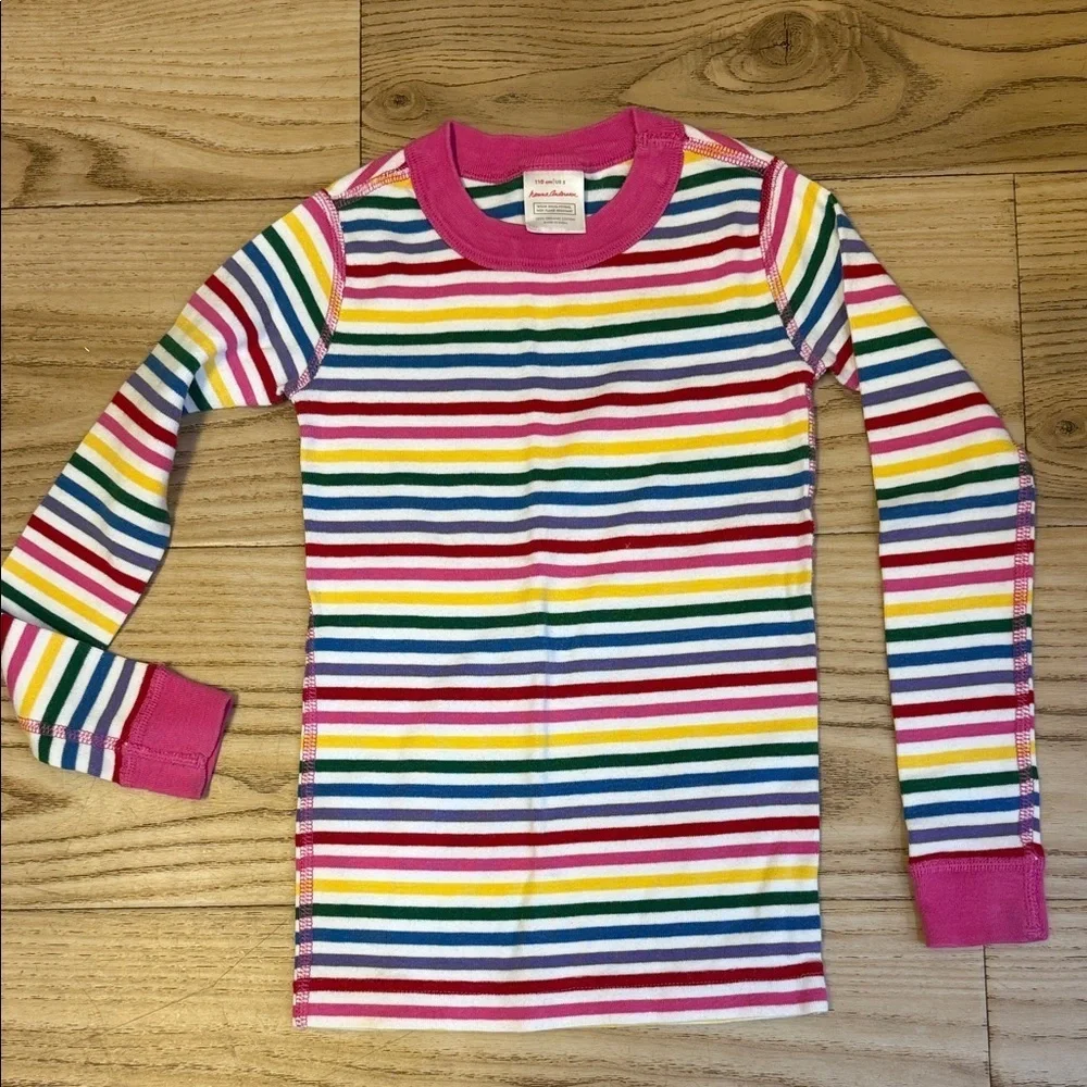 Hanna Andersson girls striped pajamas size 110cm/us 5. 2 piece set